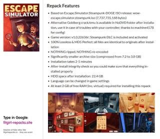 Escape Simulator (v1.0.22636r + Steampunk DLC, MULTi12.